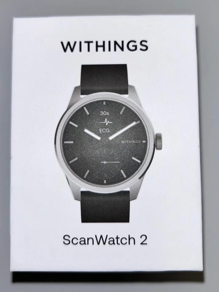 Withings - ScanWatch 2 - Heart Health Hybrid Smartwatch - 42mm - Black/Silver