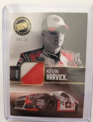 2013 Kevin Harvick 04/10 🪙 GOLD Press Pass Authentic Firesuit Door# Color Match - Image 1 of 2