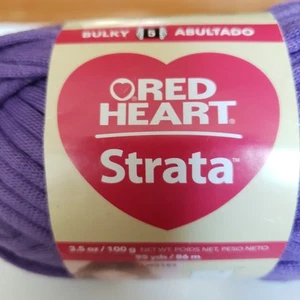Red Heart STRATA Garn 4 Unzen 95 Yds lila #5 sperrig Acryl/Nylon - Bild 1 von 11