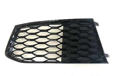 Parachoques delantero izquierdo AUDI RS7 parrilla guía de aire negro brillante 4G8807681FT94 genuino Foto 1 de 2