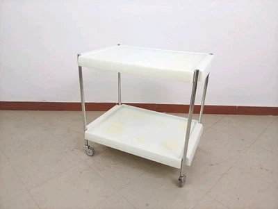Carrello Portavivande Bar Plastica E Acciaio Modernariato Anni 70 - Immagine 1 di 4
