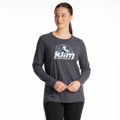 CAMISETA KLIM MUJER ESTELLE TRI-MEZCLA L/S - GRANDE - Azul Marino Escarcha/Azul Lechoso-NUEVA Foto 1 de 3