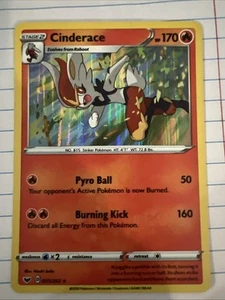 POKEMON CINDERACE 035/202 SWORD & SHIELD RARE HOLO NEAR MINT - Picture 1 of 2