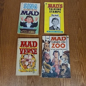 MAD Magazine Paperback Book Lot Of 4 Frank Jacob's 1968 1970 1974 1974 - Picture 1 of 10
