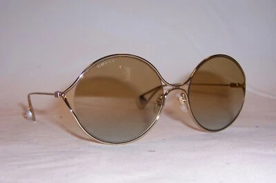 NEW GUCCI SUNGLASSES GG 0253S 005 GOLD GRADIENT AUTHENTIC 0253 - Image 1 of 4