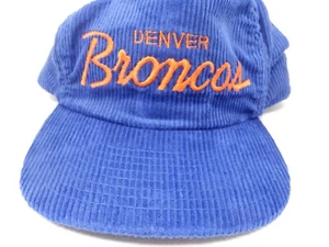 Cappello Denver Broncos Sports Specialties velluto a coste blu arancione strapback taglia unica - Foto 1 di 5