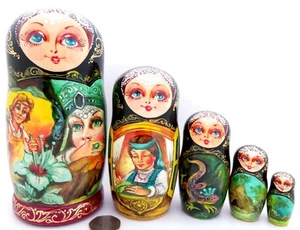 MATRYOSHKA STONE FLOWER Mistress of Copper Mountain Russian 5 nesting dolls GIFT - Picture 1 of 13