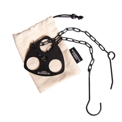 Juego de levantador de olla colgante trípode de camping de acero inoxidable para colgar barbacoa K0L4 Foto 1 de 4