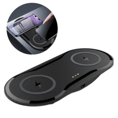 Lo último Estera de carga de teléfono con cargador doble inalámbrico de 10 W para iPhone 12 Pro Max / 12 PRO Foto 1 de 4