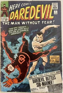 Daredevil #7 - Battles Sub-Mariner - Primer Disfraz Rojo - Completo con PinUp 1965 - Imagen 1 de 14