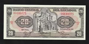Ecuador, 20 zuccheri, 1988, P-121A, UNC Pre-USD$ - Foto 1 di 2