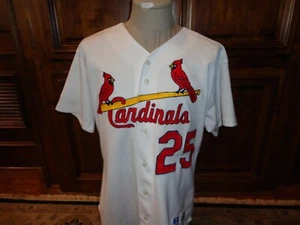 Vtg Russell Diamond Collection St. Louis Cardinals #25 Mark Mcwire Jersey Sz 48 - Picture 1 of 10