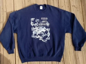 Vintage Jerzees Herren X Large Hergestellt in den USA Marine Rundhalsausschnitt Pullover 1990er - Bild 1 von 4