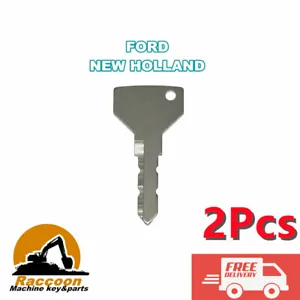 2pcs Fits Ford New Holland Tractor 879480 Key Excavator Grader Dozer MT40012655 - Picture 1 of 3