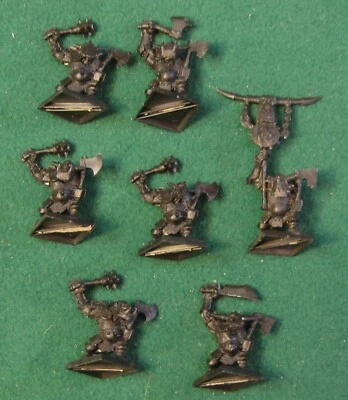 Black Orcs Lot of 7, Warhammer WFB Games Workshop GW, OOP Metal Old World - Image 1 of 2
