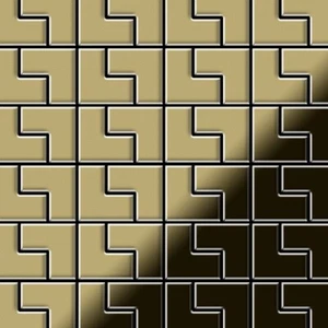 Mosaico azulejo macizo metal latón laminado oro 1,6 mm fuerte Kink-BM - Imagen 1 de 3