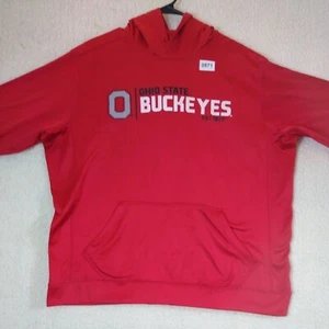 Ohio State Buckeyes Sweater Mens Large Red Long Sleeve Pullover Hoodie - Picture 1 of 13