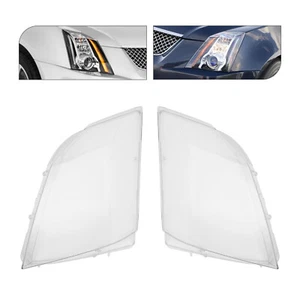 Headlight Lens Covers For 2008-2013 Cadillac CTS Left & Right Headlamp Lampshade - Picture 1 of 22