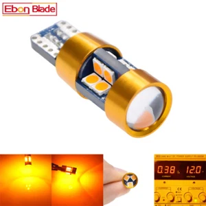 2 x T10 3030 Amber Orange CANBUS ERROR FREE Car LED Lights 168 194 2825 W5W Bulb - Picture 1 of 9