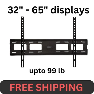 Suporte de parede universal para TV de 32" a 65" suporte de parede fixo montagem fina para tela - Imagem 1 de 4