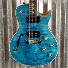 PRS SE Zach Myers 594 Top Carve Semi Hollow Myers Blue Guitar & Bag #9823