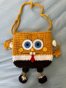 Handmade cartoon Sponge Bob shaped crossbody bag - Bild 1 von 9