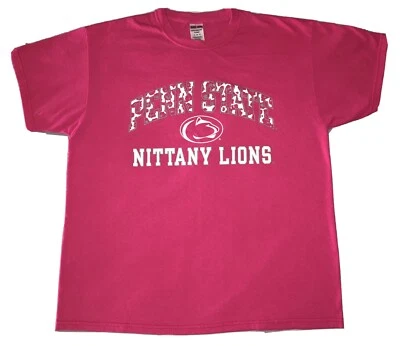 PENN STATE UNIVERSITY NITTANY LIONS SIZE EXTRA LARGE  PINK TEE SHIRT BY JERZEES - Image 1 of 4