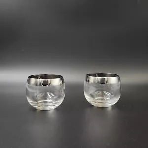 MCM Dorothy Thorpe Estilo Roly Poli Plata Banda Copas de Cóctel Vintage Barware - Imagen 1 de 6