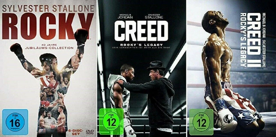 Rocky the Complete Saga Creed Legacy New Year's Eve Stallone 8 DVD Collection - Image 1 of 1
