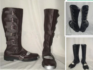 classic version of Battlestar Galactica Cosplay Boots Custom-Made Black - Picture 1 of 8