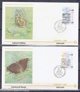 1985-HELSINKI-FINLANDE/2x FDC 1°JOUR**MUSIQUE.PAPILLON**TIMBRE EUROPA.Y/T 932/3 - Picture 1 of 1