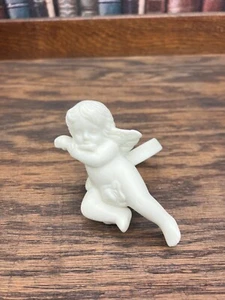 Vtg party lite cherub candle followers 2pc candle stick holders ceramic - Picture 1 of 8