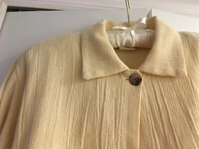 Chaqueta Coldwater Creek Amarilla Muy Clara Un Botón~Lavable~44 Busto~Mediana Foto 1 de 4