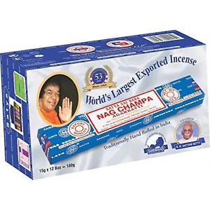 12pk - Satya 15g Nag Champa Incense Sticks premium quality incenses sticks - Picture 1 of 2