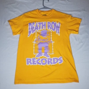 Death Row Records Ripple Junction Yellow T-Shirt Size Small 100% Cotton 16.5x25 - Picture 1 of 13