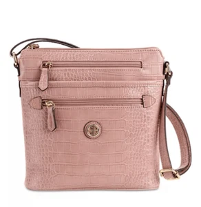Giani Bernini Croc Embossed North South Crossbody NWT New $90 - Picture 1 of 7