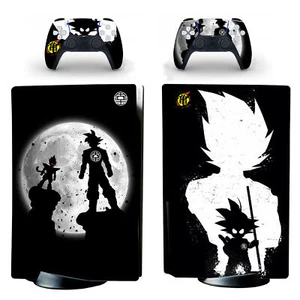PS5 Disco estándar Consola Skins Pegatina Conjunto de calcomanías Envoltura Dragon Ball Z Goku Gris - Imagen 1 de 2