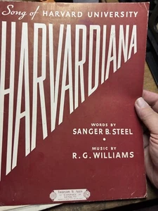 H 1937 Harvard University  Sheet Music HARVARDIANA by Williams - Picture 1 of 2