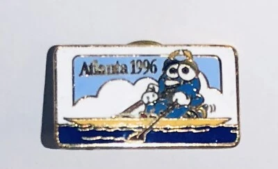 Atlanta 1996 Summer Olympics Izzy Rowing Logo Pin Lapel Excellent - Image 1 of 2