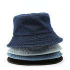 4 Pieces Denim Bucket Hat For Lady Wide Brim Fisherman Hat Beach Sun Cap Classic