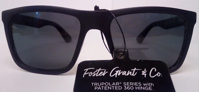 NWT Foster Grant TruPolar Black Square Polarized Sunglasses - Image 1 of 4