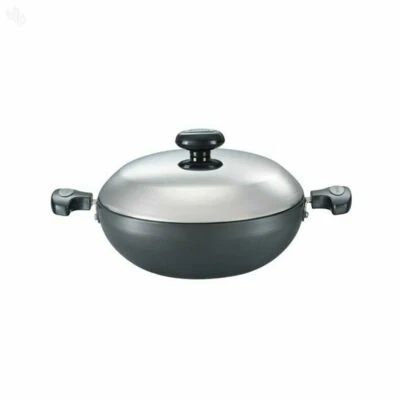 Pentola Kadai Prestige In Alluminio Anodizzato Duro, 240 Mm, Nera - Immagine 1 di 4
