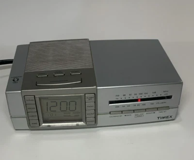 Timex T434S Digital Triple Alarm Clock Nature Sounds Sleep Therapy AM FM Radio - Image 1 of 4