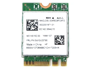 REALTEK RTL8822CE M.2 2230 WIFI 5 802.11A/B/G/N/AC BLUETOOTH 4.2 CARD 5W10V25795 - Picture 1 of 2