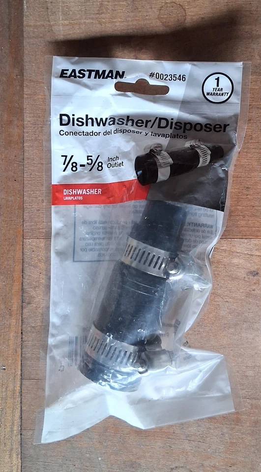 EASTMAN DISHWASHER OR DISPOSAL CONNECTOR 5/8" - 7/8" - Imagem 1 de 1