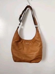 Coach Duffle Shoulder Bags 2Way Diagonal Hanging F17116 Camel Brown Women READ - Picture 1 of 13