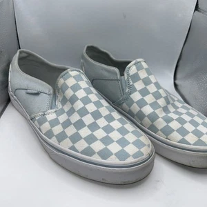 Vans klassische Slipper babyblau Schachbrettmuster Unisex Erwachsene Damenschuhe Größe 8 - Bild 1 von 6