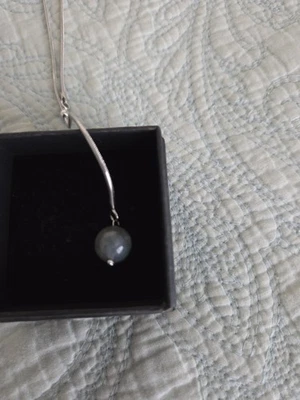 Sterling Silver And Labradorite Pendant With Adjustable 36 Inch Chain - Image 1 of 3