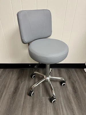 Counter Stool Nail Beauty Lashes Tattoo Hair Chair Adjustable 18''-26'' LGrey - Image 1 of 4