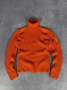 Suéter Militar Y2K Ralph Lauren 00’s Tejido Acanalado Cuello Alto Para Mujer Talla M - Imagen 1 de 11